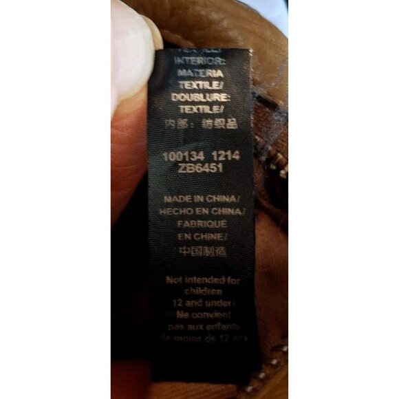 RARE FOSSIL Riley Camel Leather Messenger Bag Purse Crossbody Women Classic - Picture 13 of 13